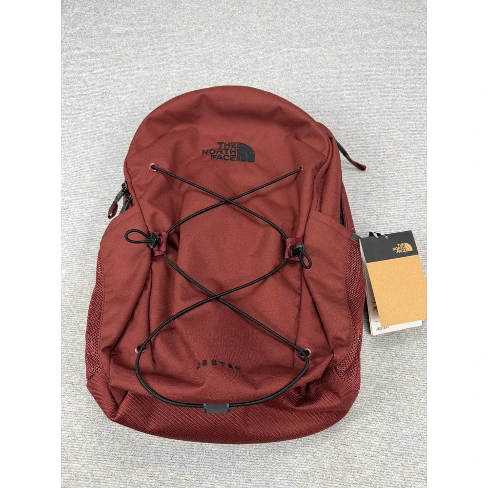 The North Face Jester Backpack Brick Red Laptop Sleeve FlexVent Daypack MSRP $75